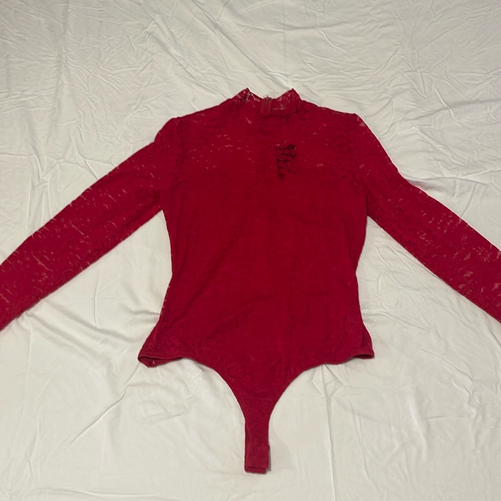 Red guess body suite